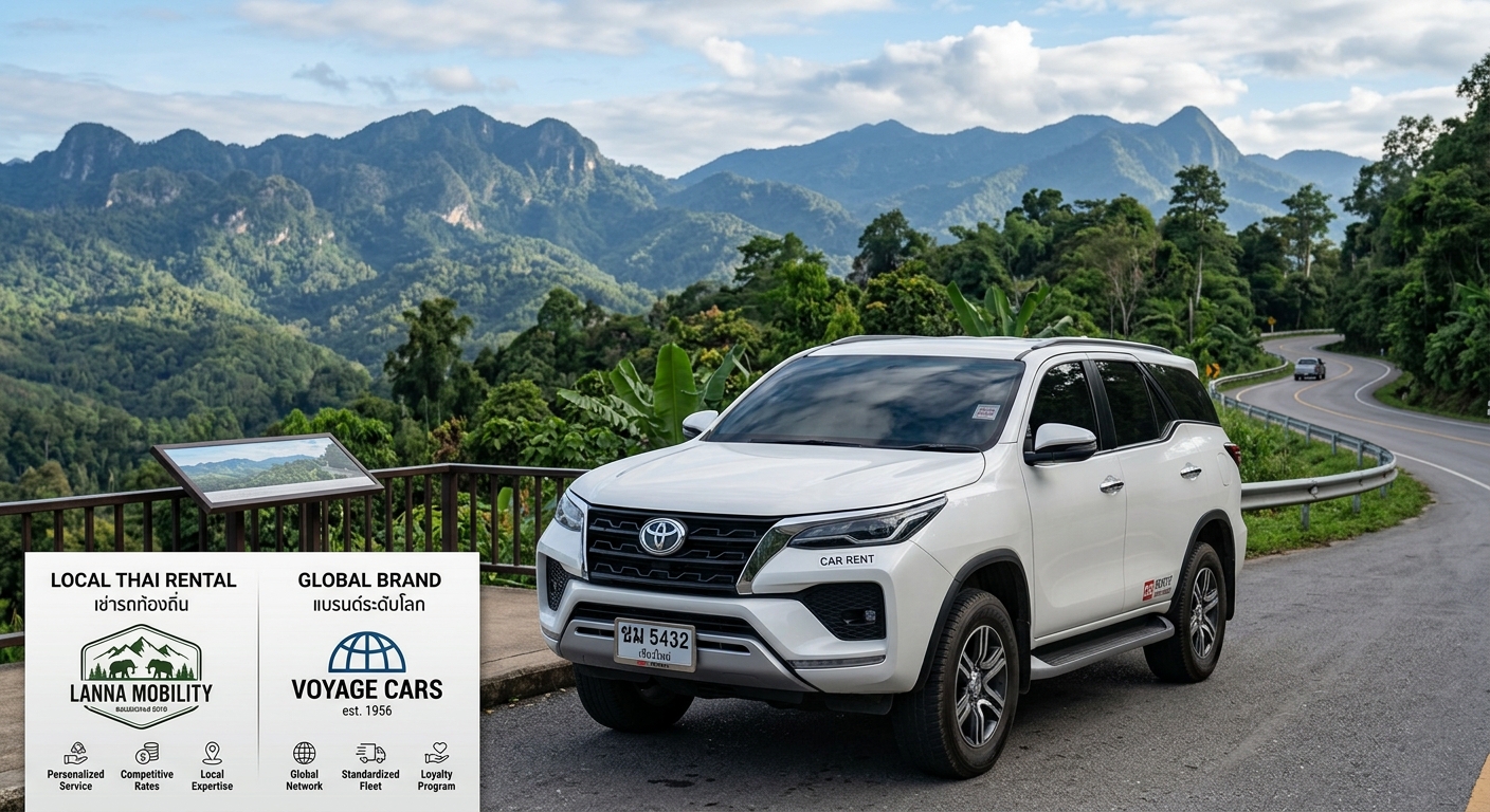 Comparativa de Alquiler de Coches en Chiang Mai: Agencias Locales vs. Marcas Globales
